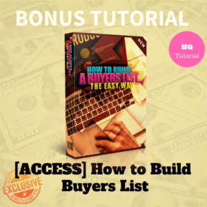 Bonus How to Build Buyers List